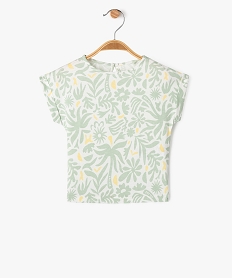 GEMO Tee-shirt manches courtes loose en coton imprimé fantaisie bébé fille Vert