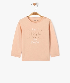 GEMO Tee-shirt manches longues imprimé bébé fille Rose