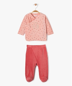 GEMO Pyjama velours 2 pièces bébé fille - LuluCastagnette Rose