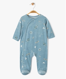 GEMO Pyjama en velours dors-bien motifs cosmiques bébé Bleu