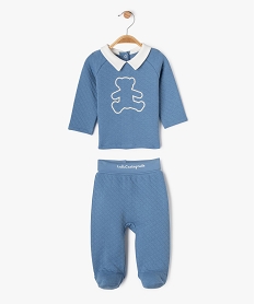 GEMO Ensemble 2 pièces bébé garçon sweat et pantalon - LuluCastagnette Bleu