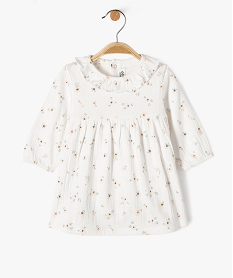 GEMO Robe à motifs fleuris avec body intégré bébé fille Beige