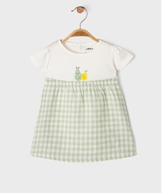 GEMO Robe avec body intégré bébé fille vert standard