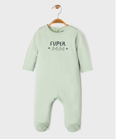 GEMO Pyjama en coton avec motif poitrine bébé fille vert standard