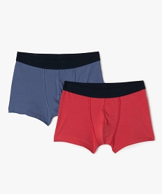 GEMO Boxers en coton stretch avec inscription fantaisie garçon (lot de 2) Multicolore