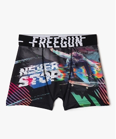 GEMO Boxer microfibre seconde peau imprimée garçon - Freegun Noir