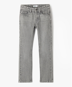 GEMO Jean regular délavé à taille réglable garçon Gris