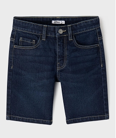 GEMO Bermuda en jean coupe skater taille ajustable garçon Bleu