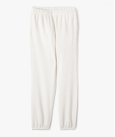 GEMO Pantalon de jogging intérieur molletonné fille blanc chine