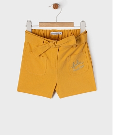 GEMO Short ample en coton avec ceinture à nouer bébé fille - LuluCastagnette Jaune