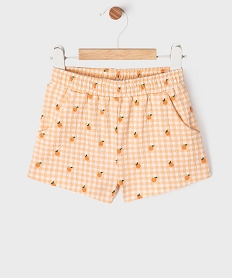 GEMO Short en maille gaufrée extensible bébé fille Imprimé