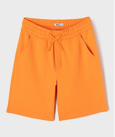 GEMO Bermuda en maille à taille élastiquée garçon orange standard