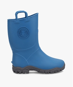 bottes de pluie garcon unies a anses - boatilus bleu bottes de pluie et apres-skiL858101_1