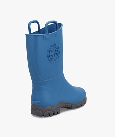 bottes de pluie garcon unies a anses - boatilus bleu bottes de pluie et apres-skiL858101_4