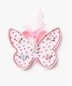 GEMO Bagues fille dans coffret papillon (coffret de 5) Multicolore