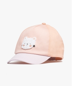 GEMO Casquette tricolore avec tête de chat bébé fille Rose