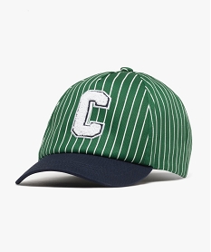 GEMO Casquette rayée avec logo en maille bouclette garçon - Camps United Vert