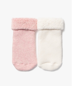 GEMO Bottons en coton avec intérieur bouclette bébé fille (lot de 2) rose standard