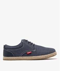 GEMO Baskets en toile tige basse avec semelle de corde homme - Lee Cooper Bleu