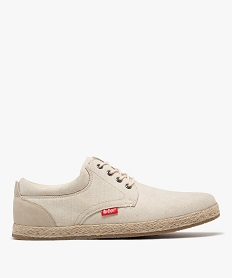 GEMO Baskets en toile tige basse avec semelle de corde homme - Lee Cooper Beige