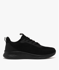 GEMO Baskets de running légères en mesh homme - 5 Miles noir vif