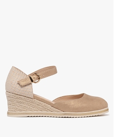 GEMO Sandale avec talon compensé en corde femme - Valentina Baldano beige standard