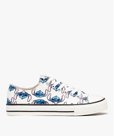 GEMO Baskets en toile à lacets motifs Stitch femme - Disney blanc standard