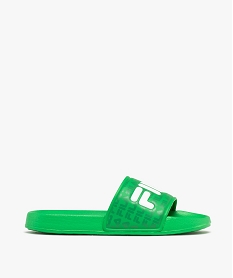 GEMO Mules de piscine à large bride imprimée garçon - FILA vert vif