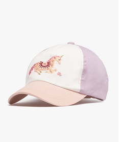 GEMO Casquette tricolore avec licorne brodée bébé fille Rose