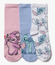 GEMO Chaussettes à motifs Stitch fille (lot de 3) - Disney Rose