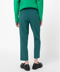 pantalon femme en toile coupe large et taille haute vert pantalonsP187701_3