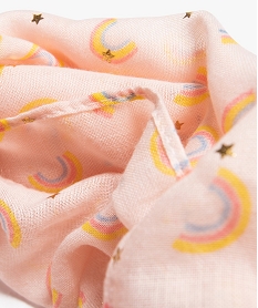 foulard fille forme snood a motifs arc-en-ciel et etoiles multicoloreQ098501_2