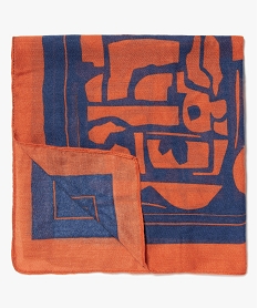foulard fille carre petit format a motifs orange autres accessoiresQ116701_2