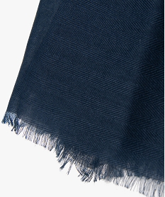 foulard femme uni et leger en polyester recycle bleu autres accessoiresQ117001_2