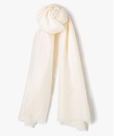foulard femme uni et leger en polyester recycle blanc chine autres accessoiresQ117101_1