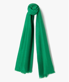 foulard femme uni et leger en polyester recycle vert standard autres accessoiresQ117201_1