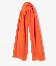 foulard femme uni et leger en polyester recycle orange standard autres accessoiresQ117301_1