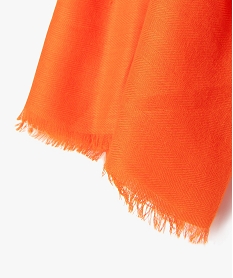 foulard femme uni et leger en polyester recycle orange standard autres accessoiresQ117301_2