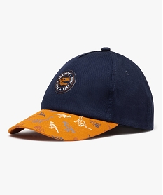 casquette garcon bicolore avec motifs dinosaures bleu standard chapeaux casquettes et bonnetsT684701_1