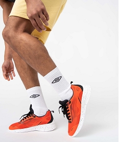 baskets homme running fluo avec semelle mouchetee orange baskets et tennisU012901_1