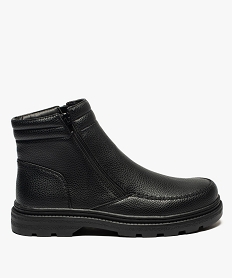 GEMO Boots homme double zip gamme confort noir standard