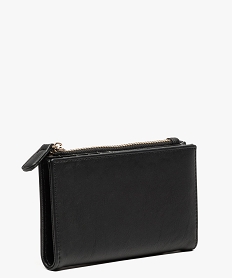 portefeuille compact multi-compartiments femme noir standardU024701_2