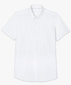 chemise homme unie a manches courtes - repassage facile blanc chemise manches courtesU026801_4