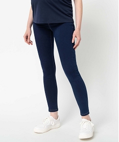 jean de grossesse coupe slim avec bandeau bas bleu pantalons jeans et leggingsU030301_1