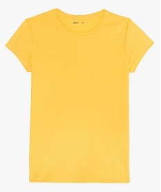 tee-shirt uni a manches courtes fille jaune tee-shirtsU049101_1