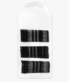 GEMO Pinces à cheveux plates (lot de 36) noir standard