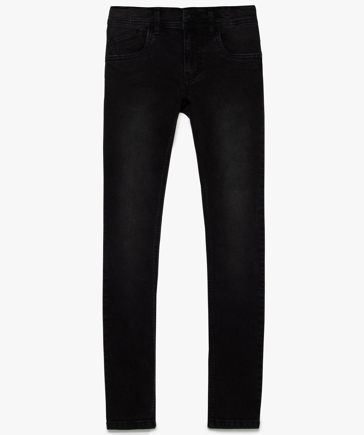 Gemo vetements jean garcon skinny stretch delave noir jeans garcon