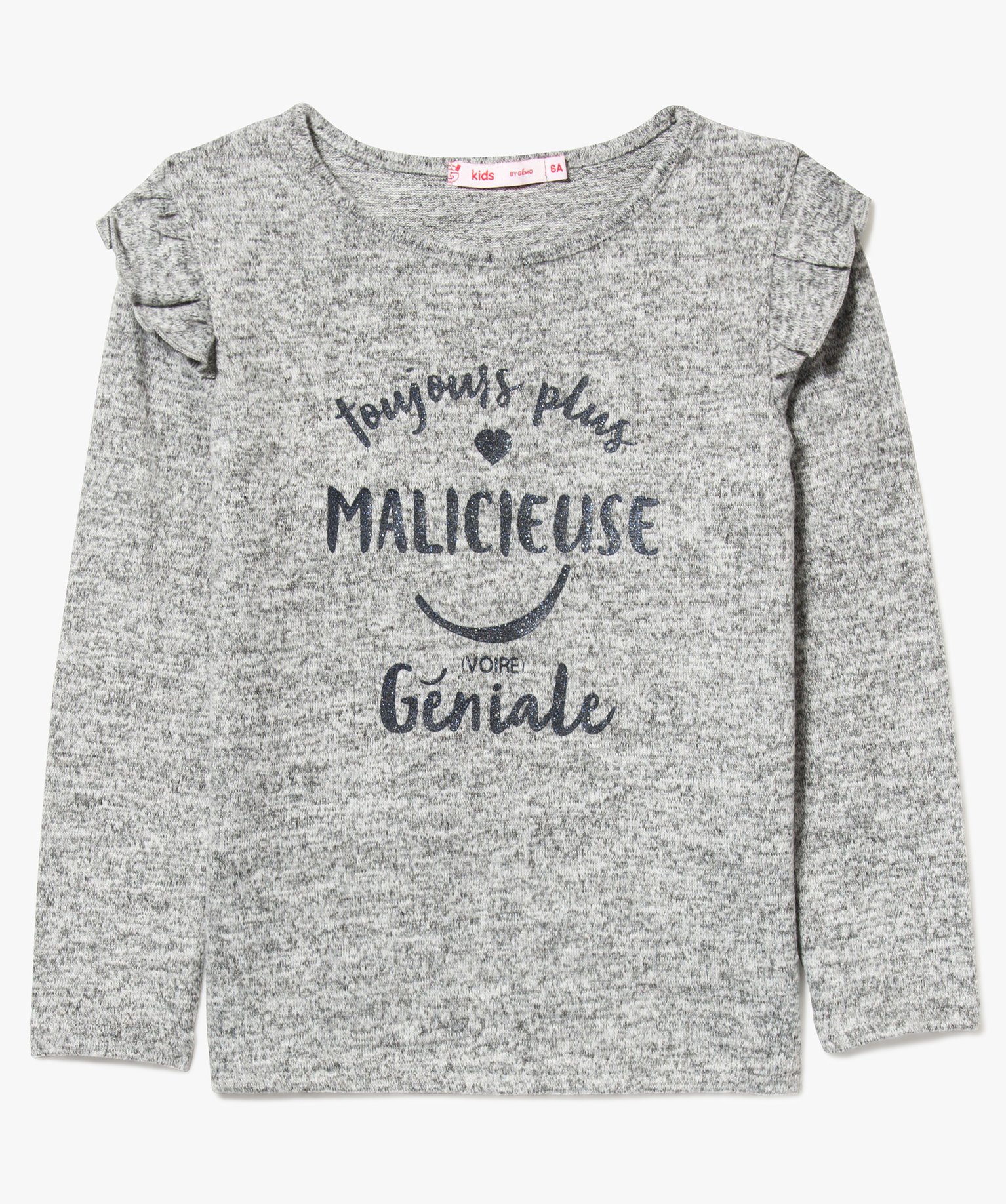 Pull manches volantées fille - violet, Fille