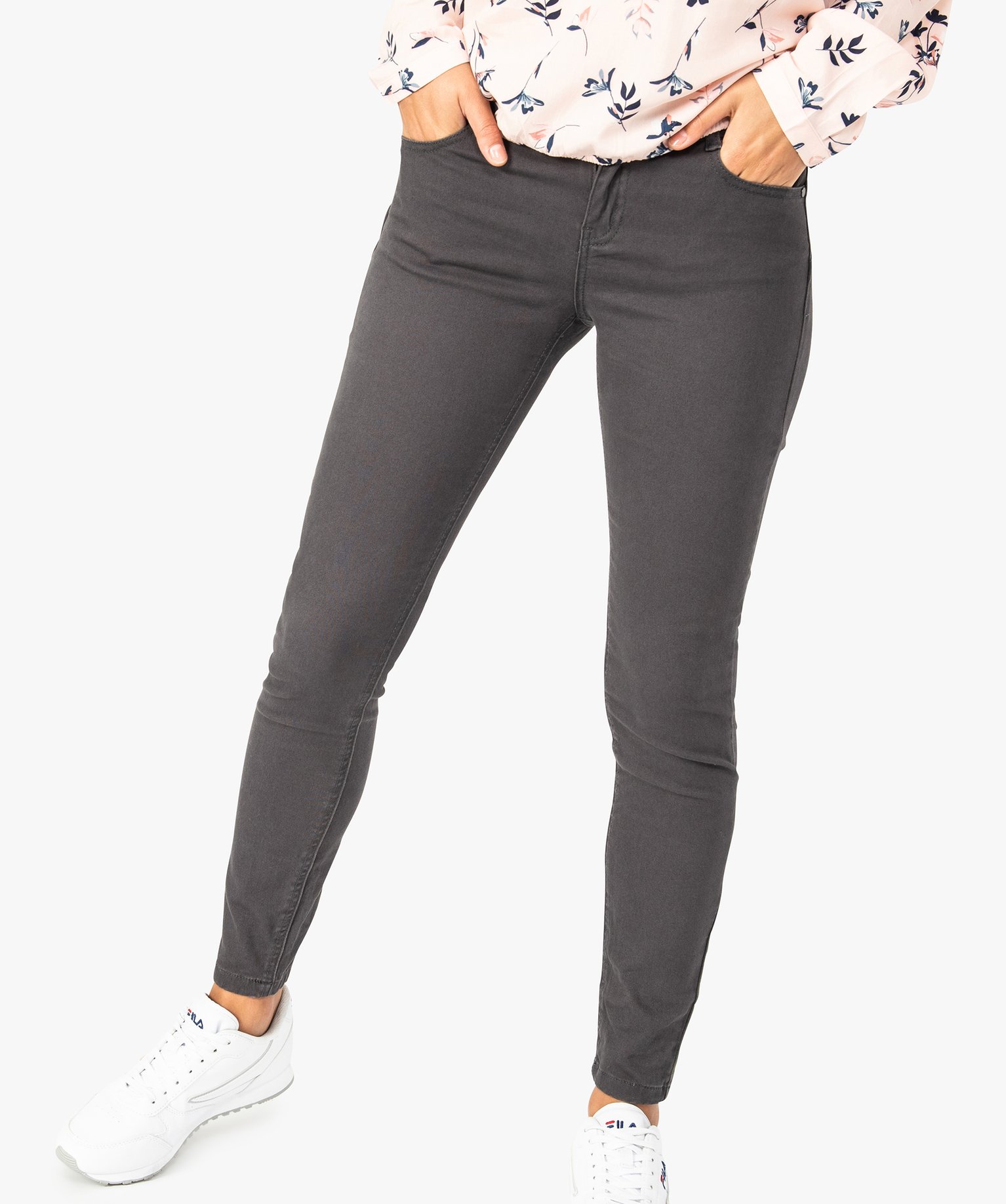 Acheter Pantalon taille haute pour femmes, couleur unie, Push-Up