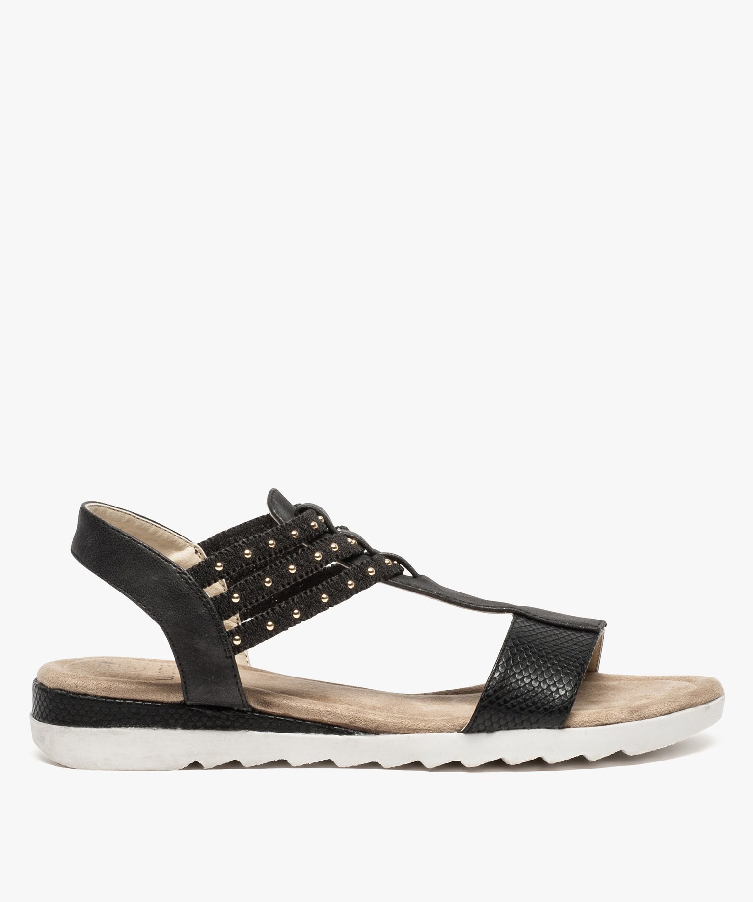 Gemo chaussures sandales femme a effet de matieres et semelle